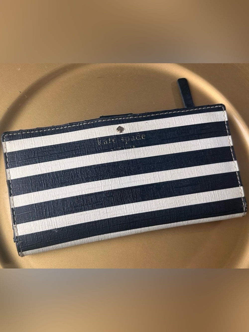 Kate Spade ♠️ Navy and White Striped Continental  Wallet